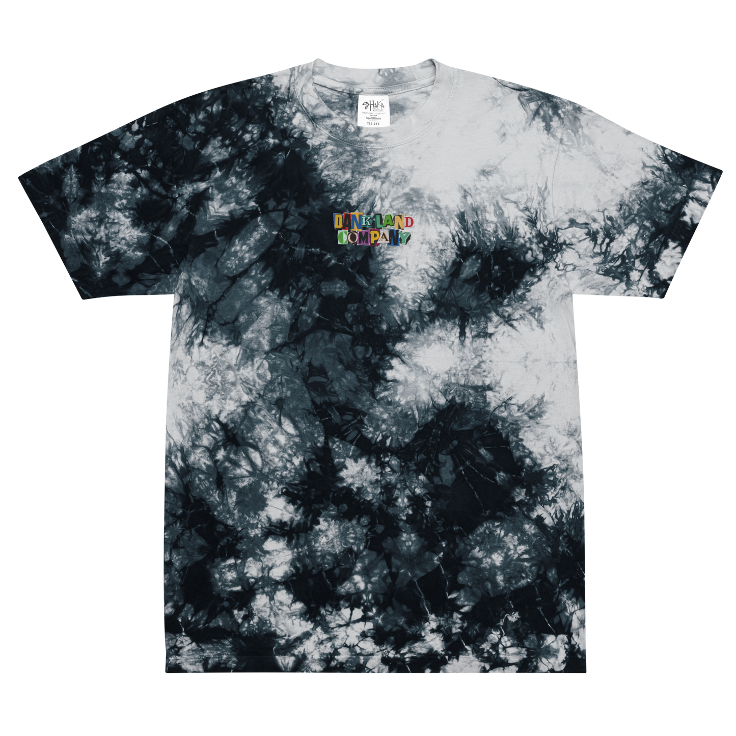 Embroidery Cartoon DLC tie-dye t-shirt