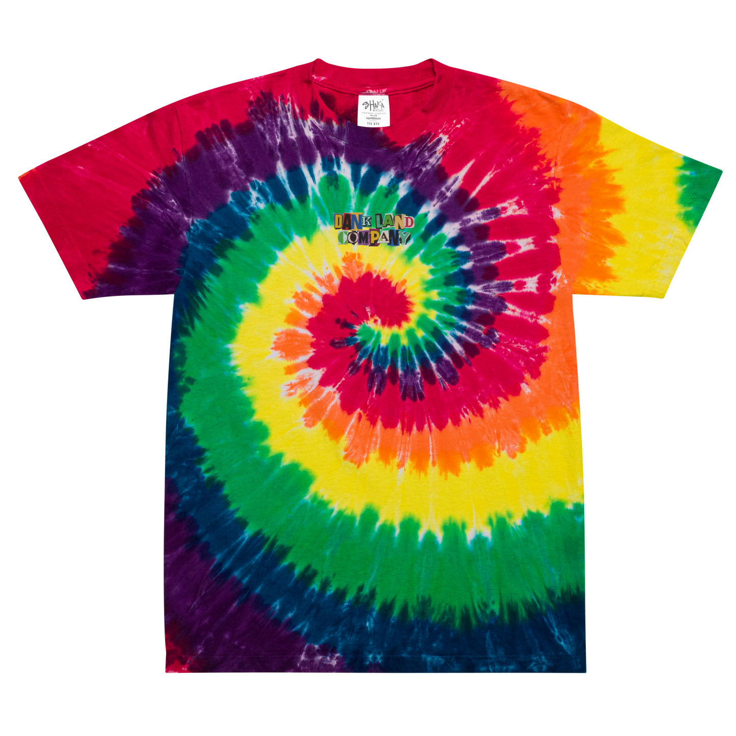 Embroidery Cartoon DLC tie-dye t-shirt