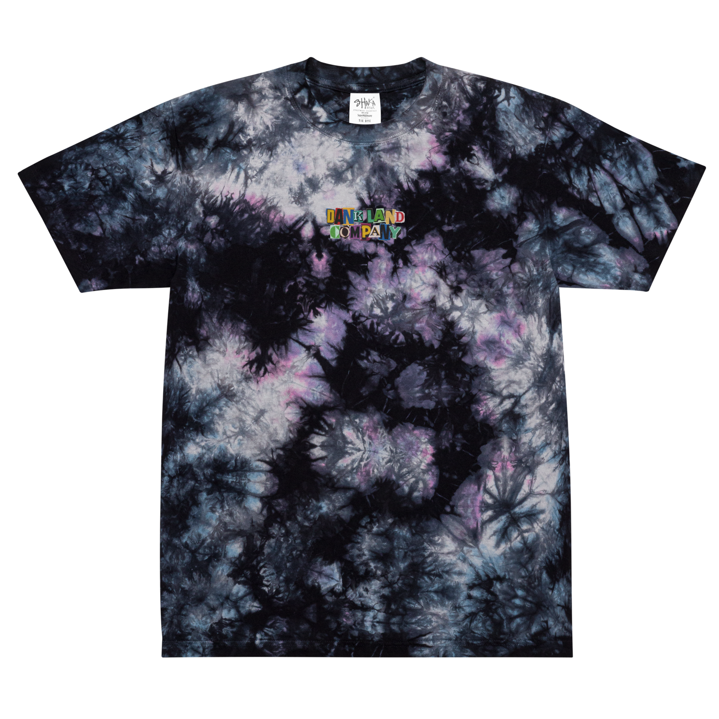 Embroidery Cartoon DLC tie-dye t-shirt