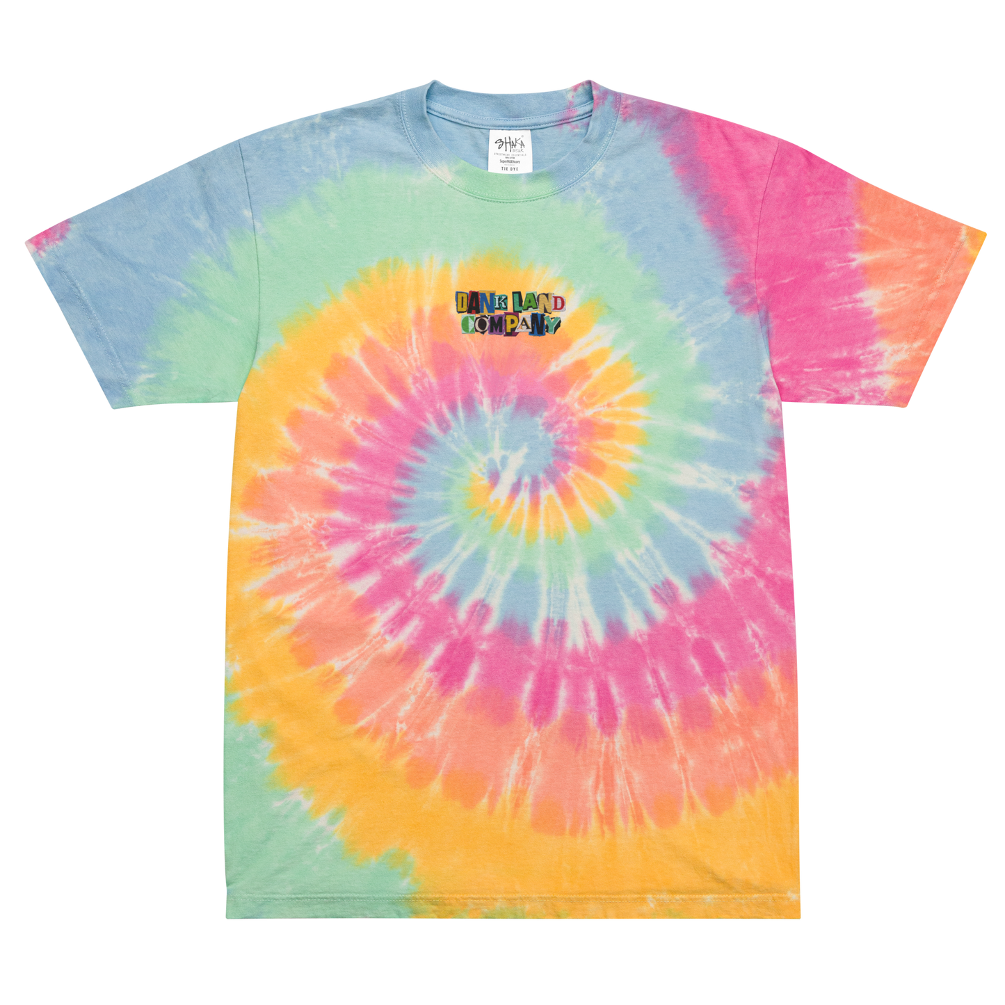 Embroidery Cartoon DLC tie-dye t-shirt